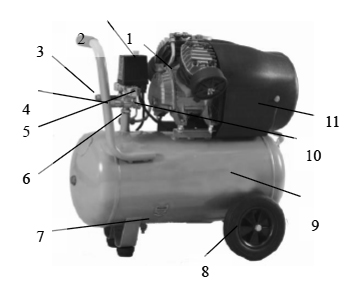 Основные компоненты компрессора Aurora Gale-50