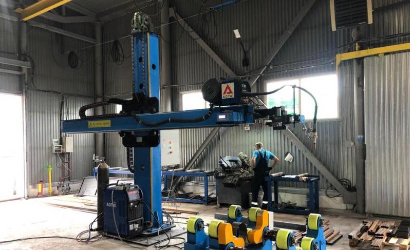 Автоматизация сварки резервуаров с использованием сварочной колонны на предприятии в Курске